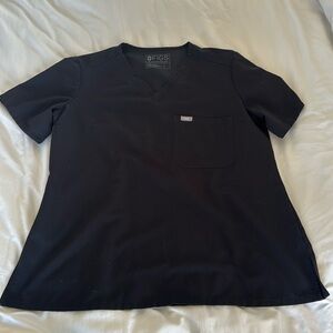 Figs scrub top black size large